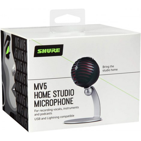 Shure MV5 Digital Condenser Microphone, Black Shure - 3